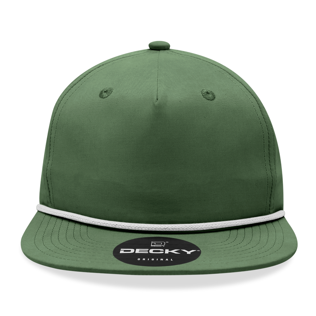 Decky 6032 Classic Rope Hat 5 Panel Flat Bill Cap Snapback - Blank - Signature Edition