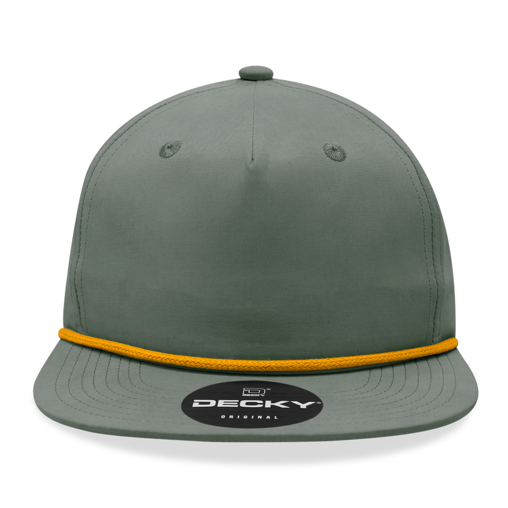 Decky 6032 Classic Rope Hat 5 Panel Flat Bill Cap Snapback - Blank - Signature Edition