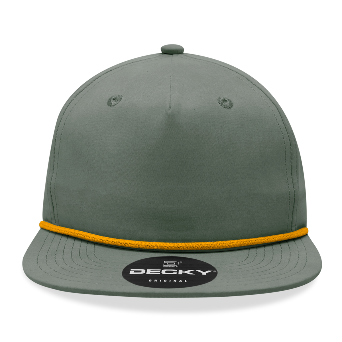 Decky 6032 Classic Rope Hat 5 Panel Flat Bill Cap Snapback - Blank - Signature Edition