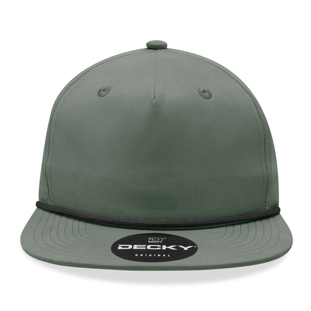 Decky 6032 Classic Rope Hat 5 Panel Flat Bill Cap Snapback - Blank - Signature Edition