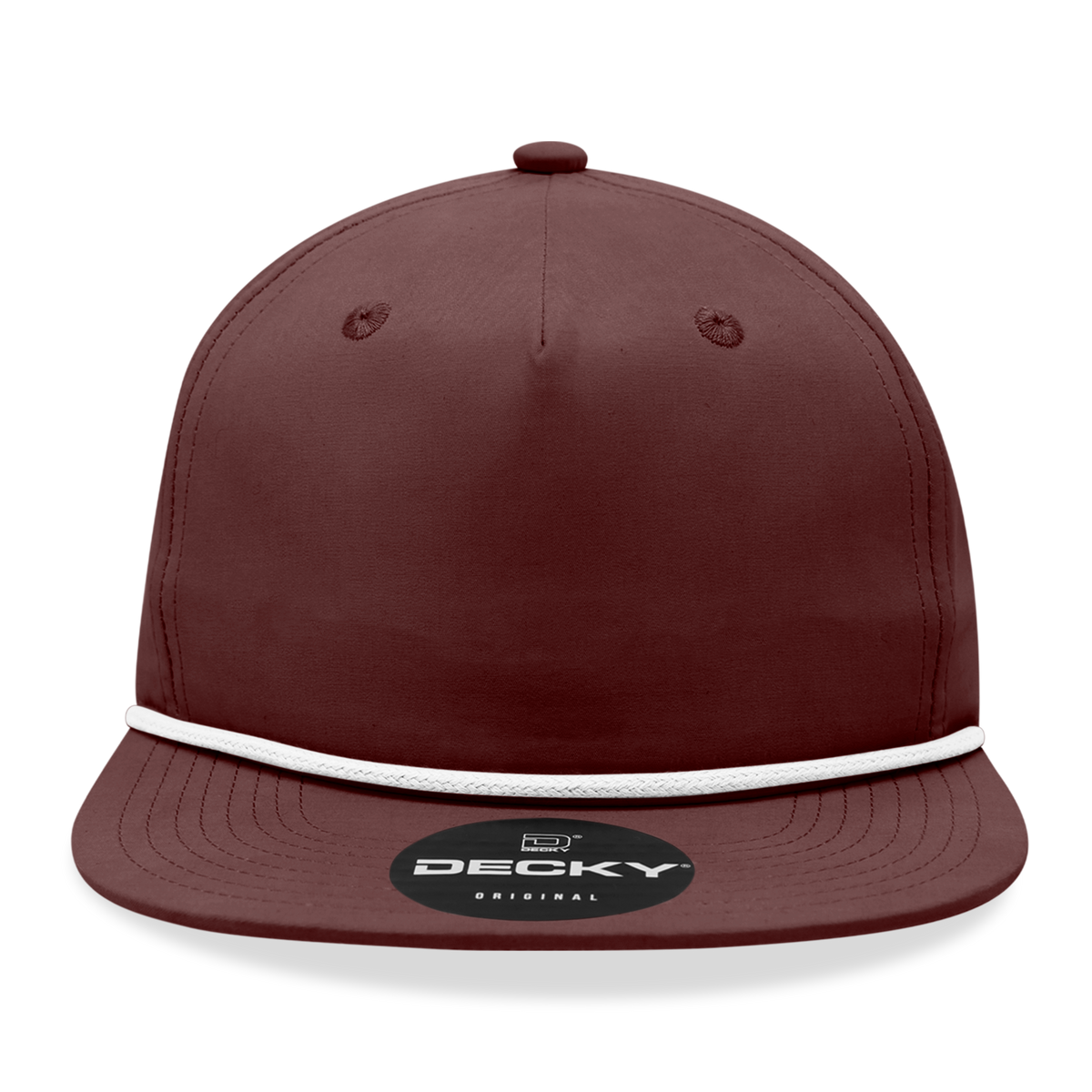 Decky 6032 Classic Rope Hat 5 Panel Flat Bill Cap Snapback - Blank - Signature Edition