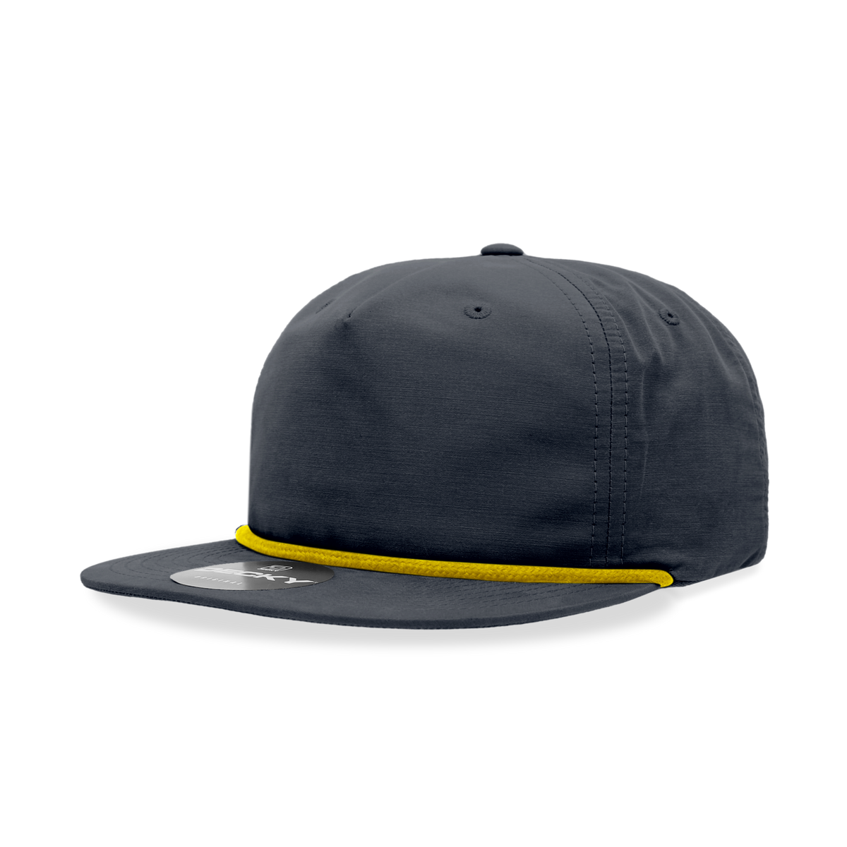Decky 6032 Classic Rope Hat 5 Panel Flat Bill Cap Snapback - Blank - Signature Edition