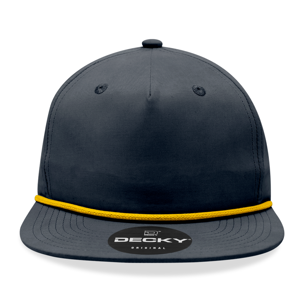 Decky 6032 Classic Rope Hat 5 Panel Flat Bill Cap Snapback - Blank - Signature Edition