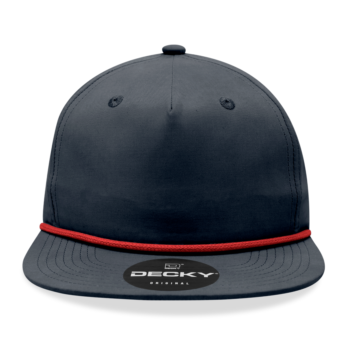 Decky 6032 Classic Rope Hat 5 Panel Flat Bill Cap Snapback - Blank - Signature Edition