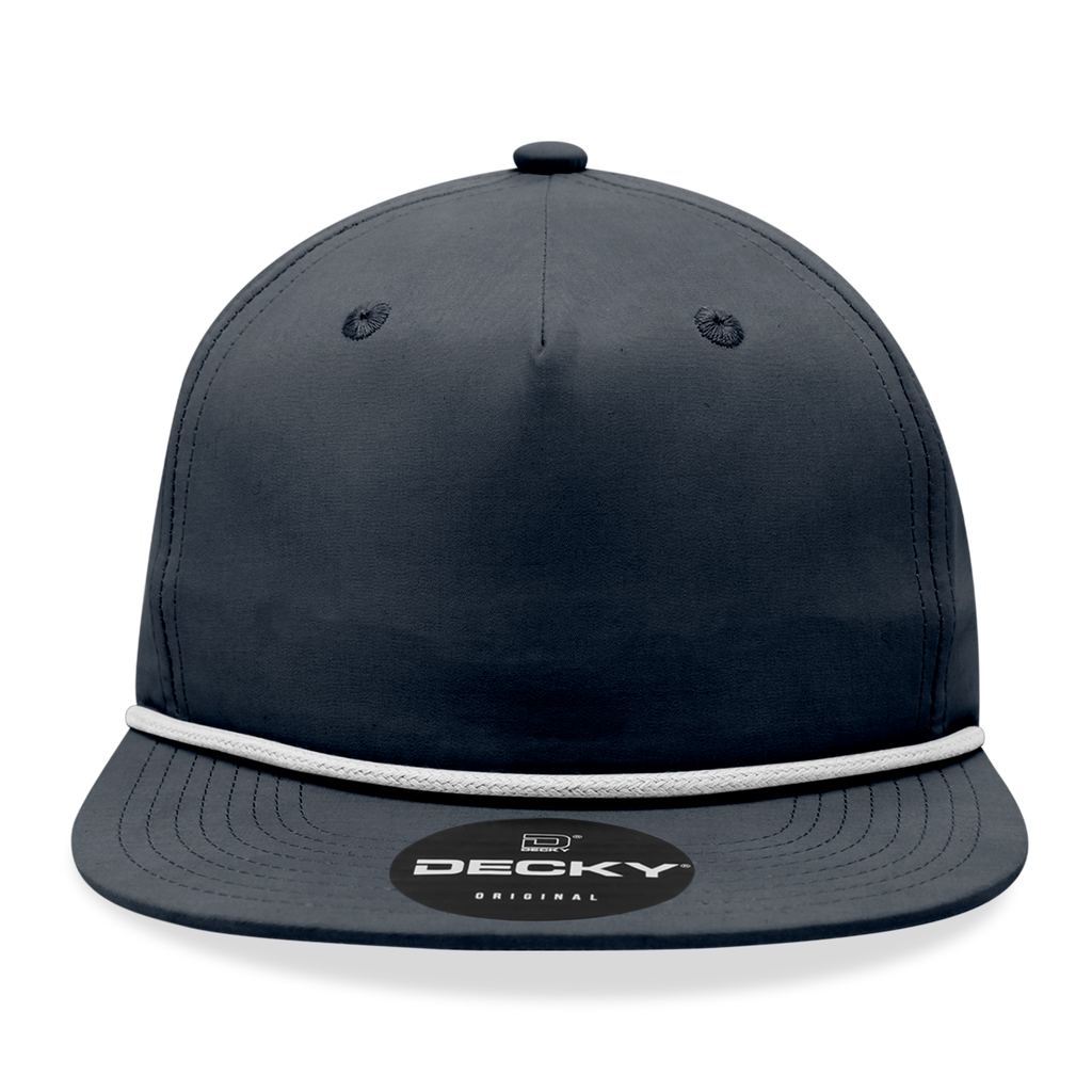 Decky 6032 Classic Rope Hat 5 Panel Flat Bill Cap Snapback - Blank - Signature Edition