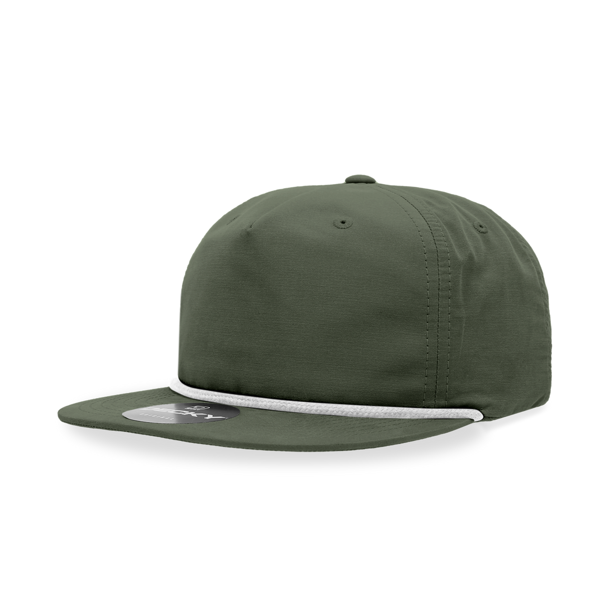 Decky 6032 Classic Rope Hat 5 Panel Flat Bill Cap Snapback - Blank - Signature Edition