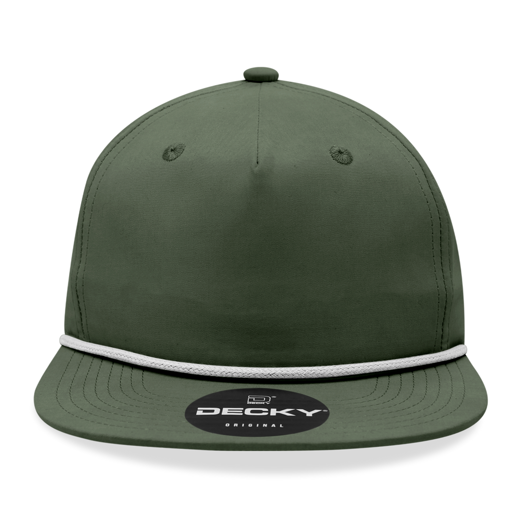 Decky 6032 Classic Rope Hat 5 Panel Flat Bill Cap Snapback - Blank - Signature Edition