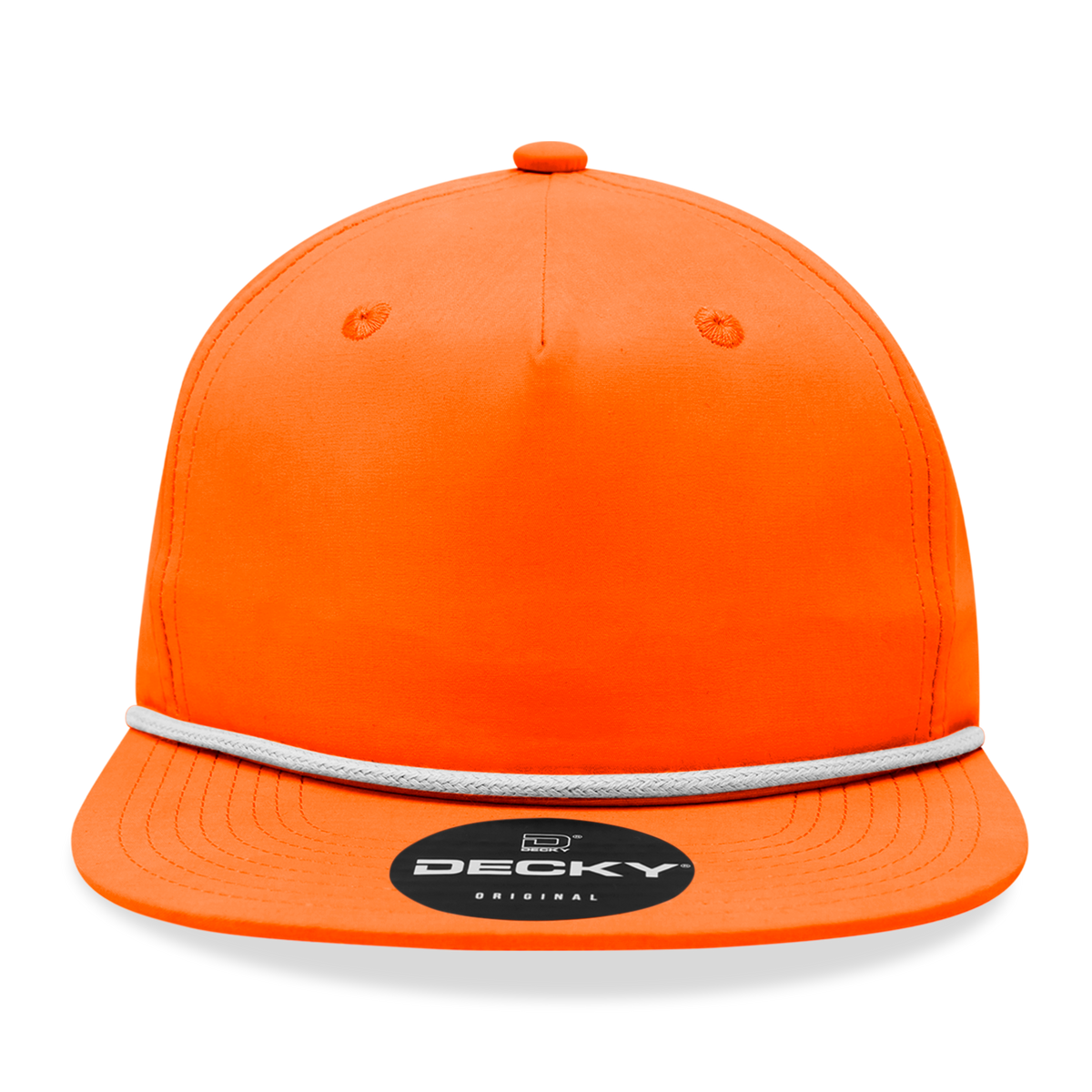 Decky 6032 Classic Rope Hat 5 Panel Flat Bill Cap Snapback - Blank - Signature Edition