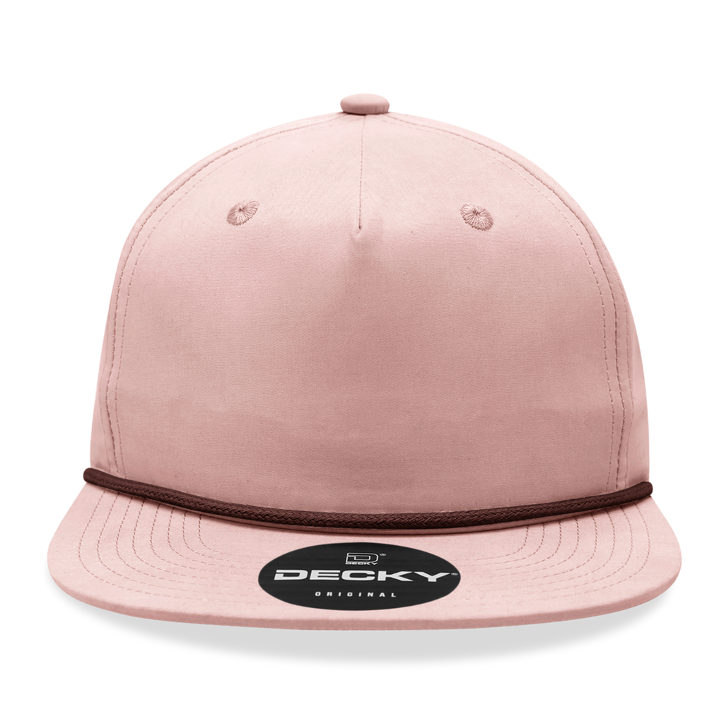 Decky 6032 Classic Rope Hat 5 Panel Flat Bill Cap Snapback - Blank - Signature Edition