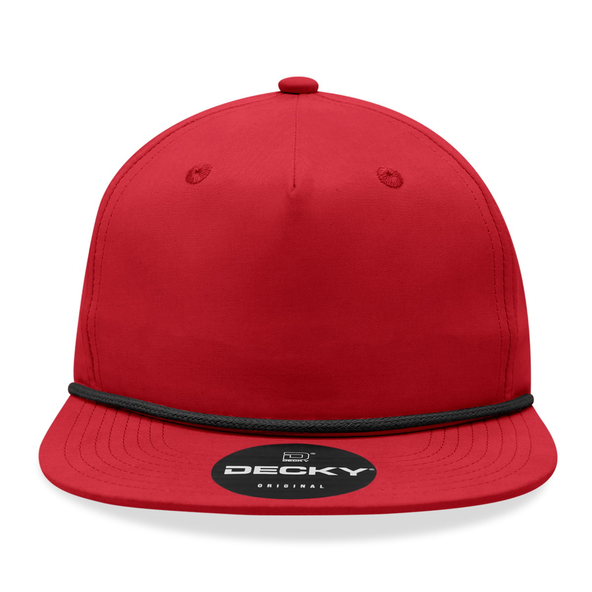 Decky 6032 Classic Rope Hat 5 Panel Flat Bill Cap Snapback - Blank - Signature Edition
