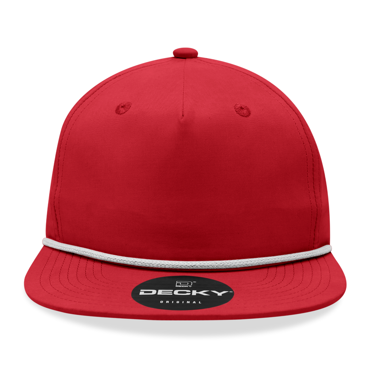 Decky 6032 Classic Rope Hat 5 Panel Flat Bill Cap Snapback - Blank - Signature Edition