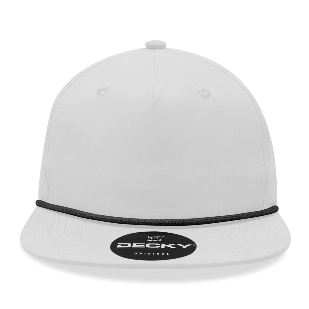 Decky 6032 Classic Rope Hat 5 Panel Flat Bill Cap Snapback - Blank - Signature Edition