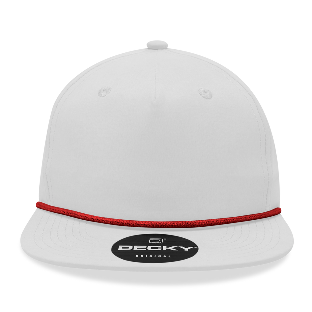 Decky 6032 Classic Rope Hat 5 Panel Flat Bill Cap Snapback - Blank - Signature Edition