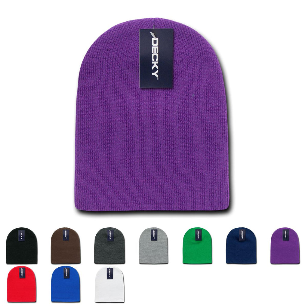 Decky 614 Acrylic Short Beanie Knit Cap - Blank - Signature Edition