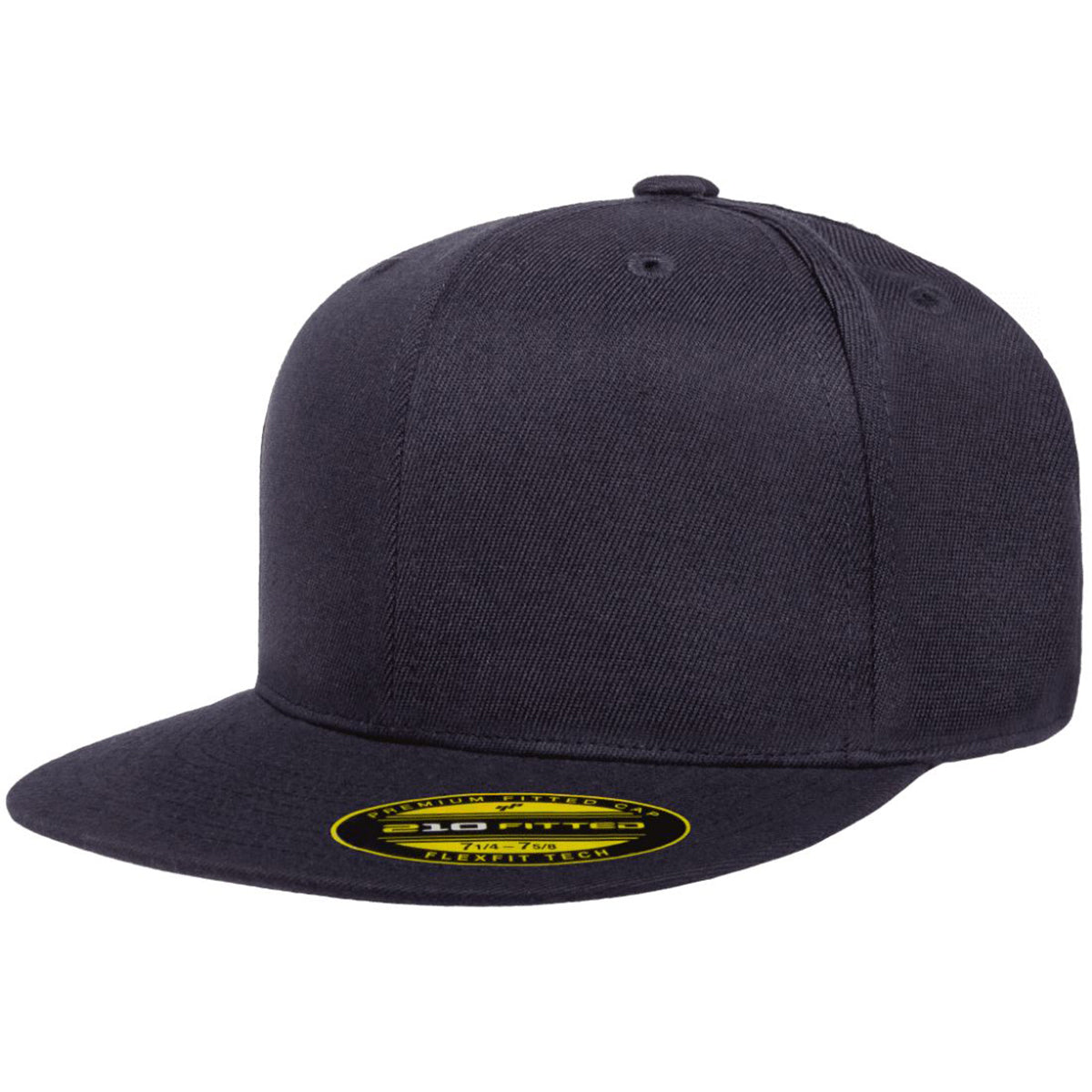 FlexFit 6210 - Flexfit 210? Premium Fitted Cap Flat Bill Hat, 6210FF - Blank - Signature Edition