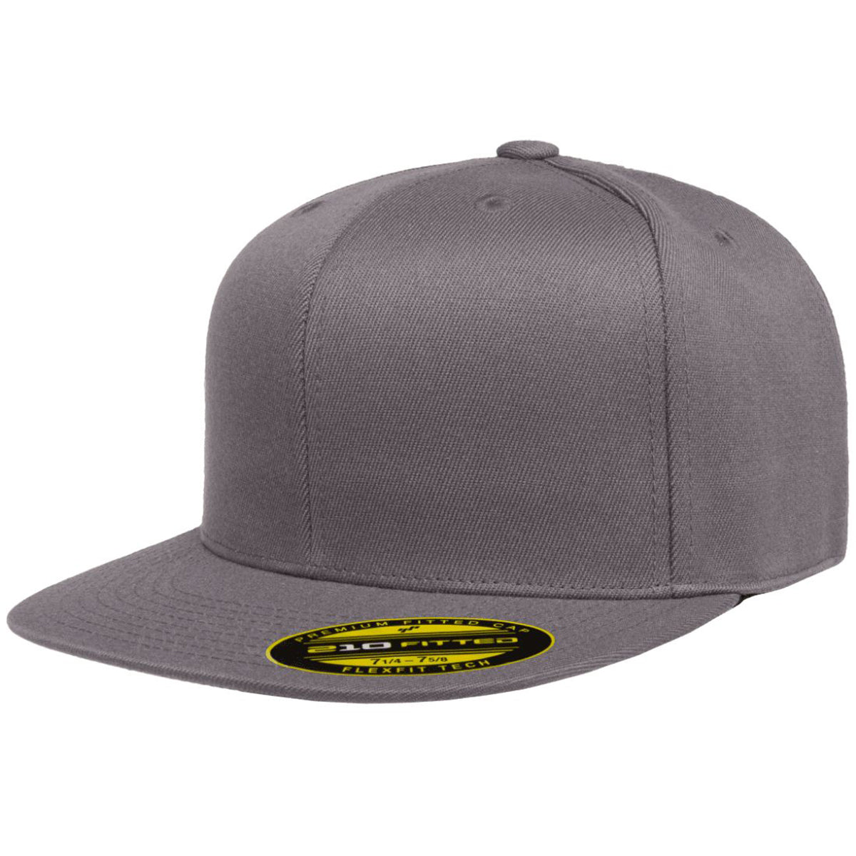 FlexFit 6210 - Flexfit 210? Premium Fitted Cap Flat Bill Hat, 6210FF - Blank - Signature Edition