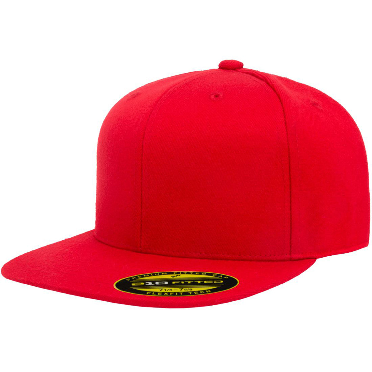 FlexFit 6210 - Flexfit 210? Premium Fitted Cap Flat Bill Hat, 6210FF - Blank - Signature Edition