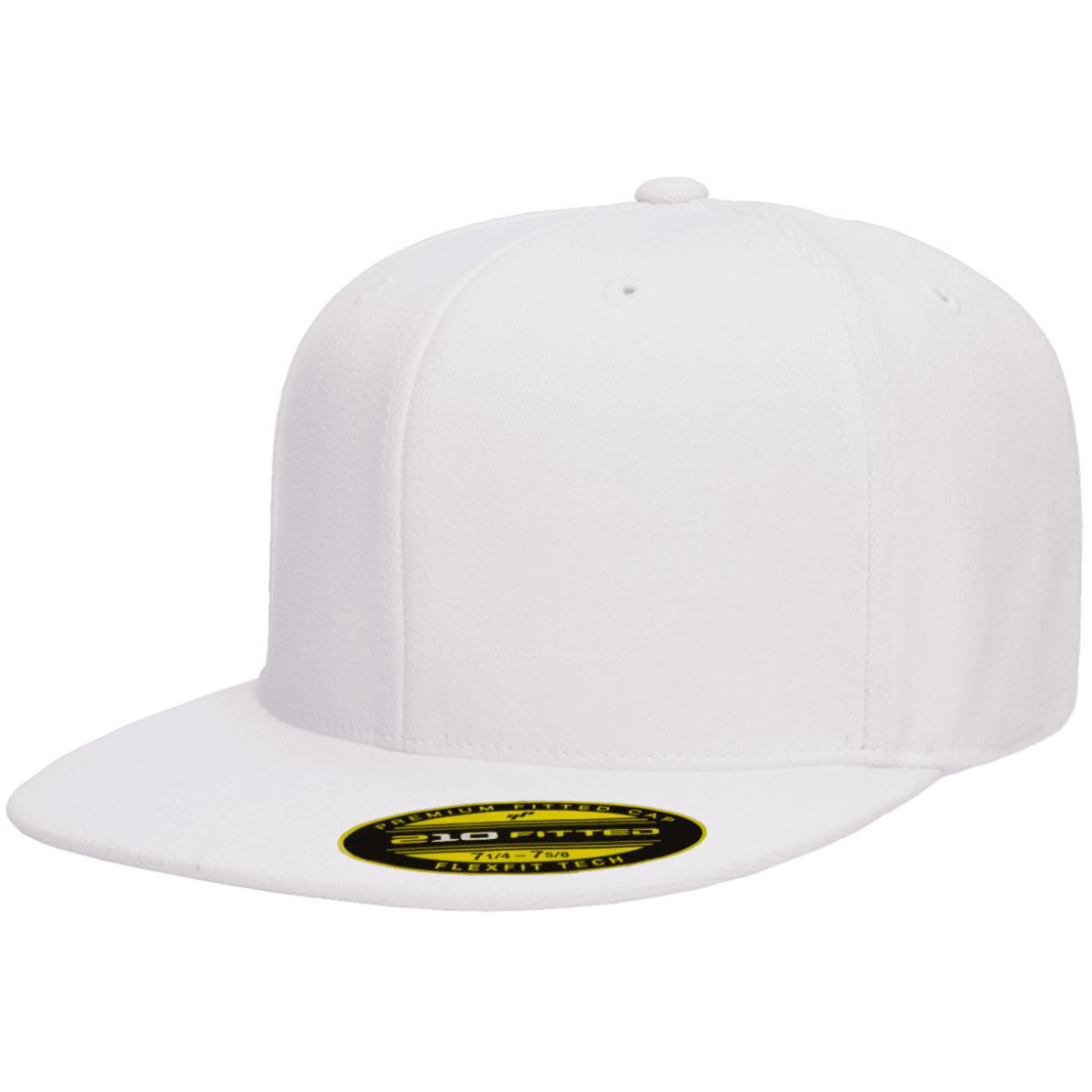 FlexFit 6210 - Flexfit 210? Premium Fitted Cap Flat Bill Hat, 6210FF - Blank - Signature Edition