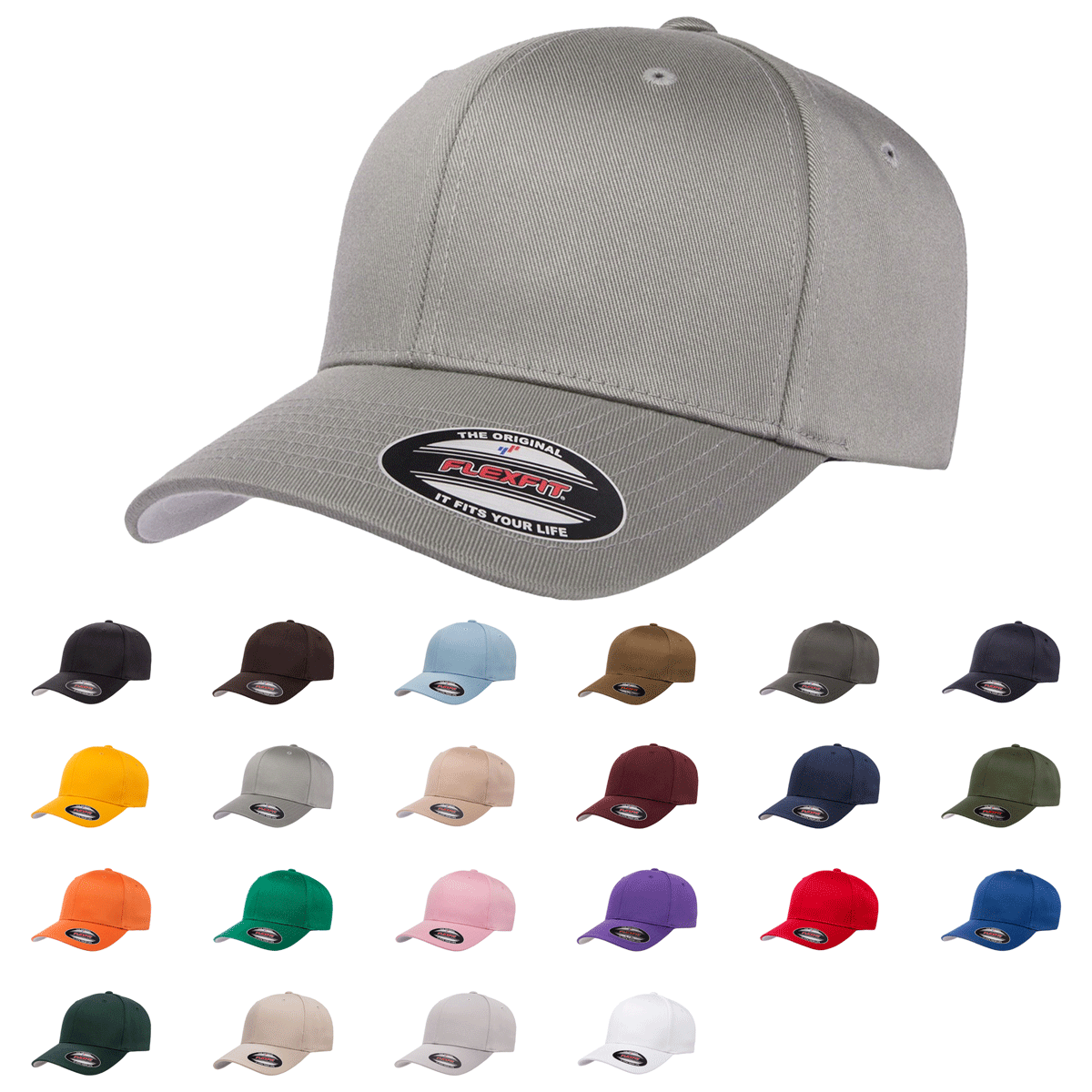 Flexfit 6277 Wooly Combed Cotton Blend Cap - Blank - Signature Edition