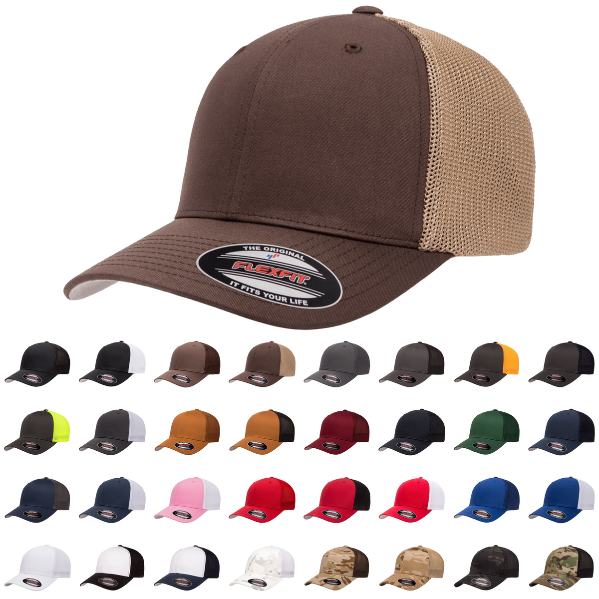 Flexfit 6511 Trucker Mesh Cap - Blank - Signature Edition