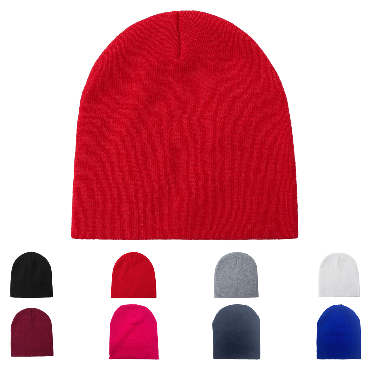 Unbranded Short Knit Beanie, Blank Knit Cap - Signature Edition