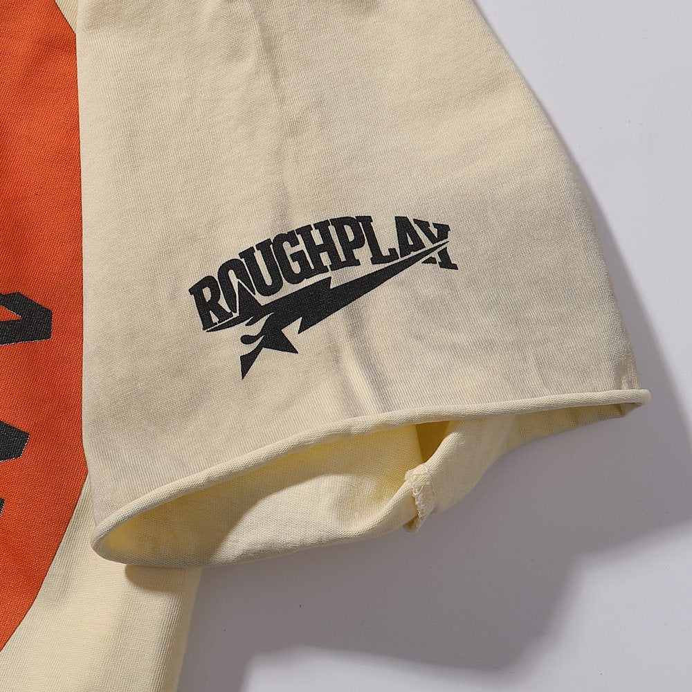 Rough Play Jesus Graphic Distressed Washed T-Shirt — detail