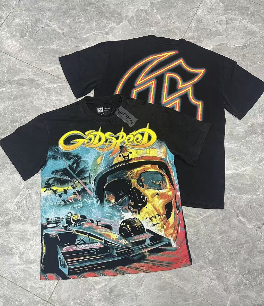 Godspeed Racing Skull Graphic T-Shirt — context