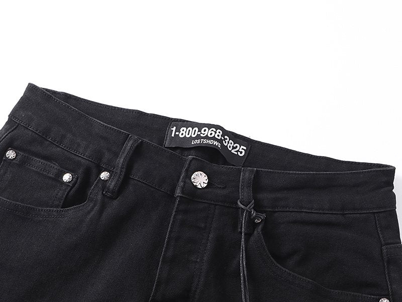LOSTSHDWS Flower Embellished Flare Jeans — detail