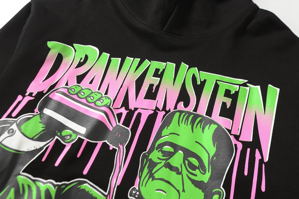 THAT'S A AWFUL LOT OF COUGH SYRUP Frankenstein Graphic Hoodie — detail