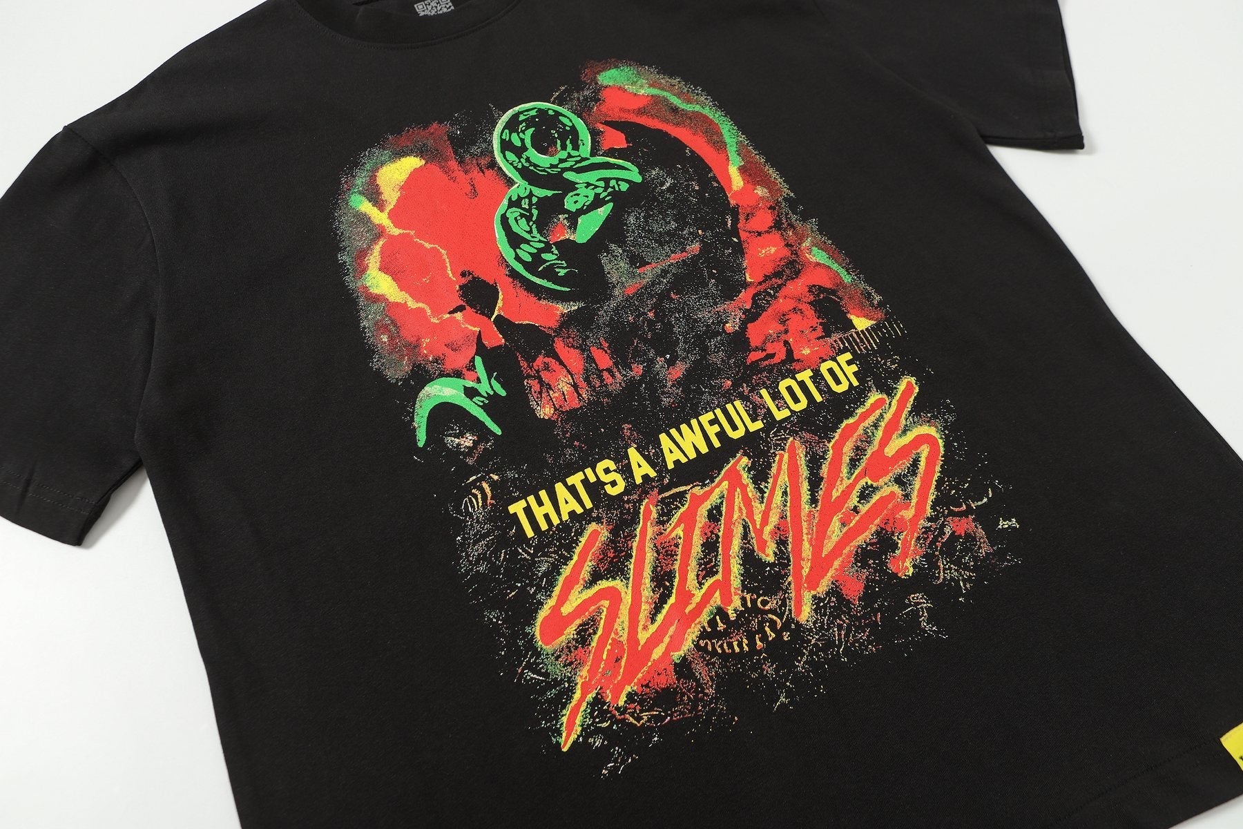 THAT'S A AWFUL LOT OF COUGH SYRUP Astronaut Slime Graphic T-Shirt — detail