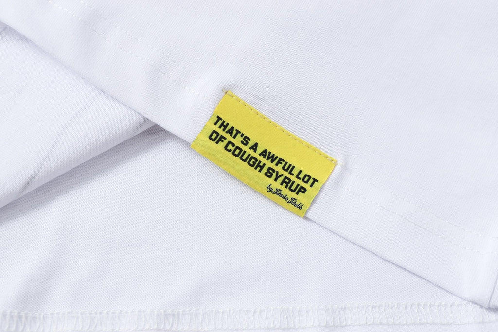 THAT'S A AWFUL LOT OF COUGH SYRUP Front & Back Graphic T-Shirt — hang_tag