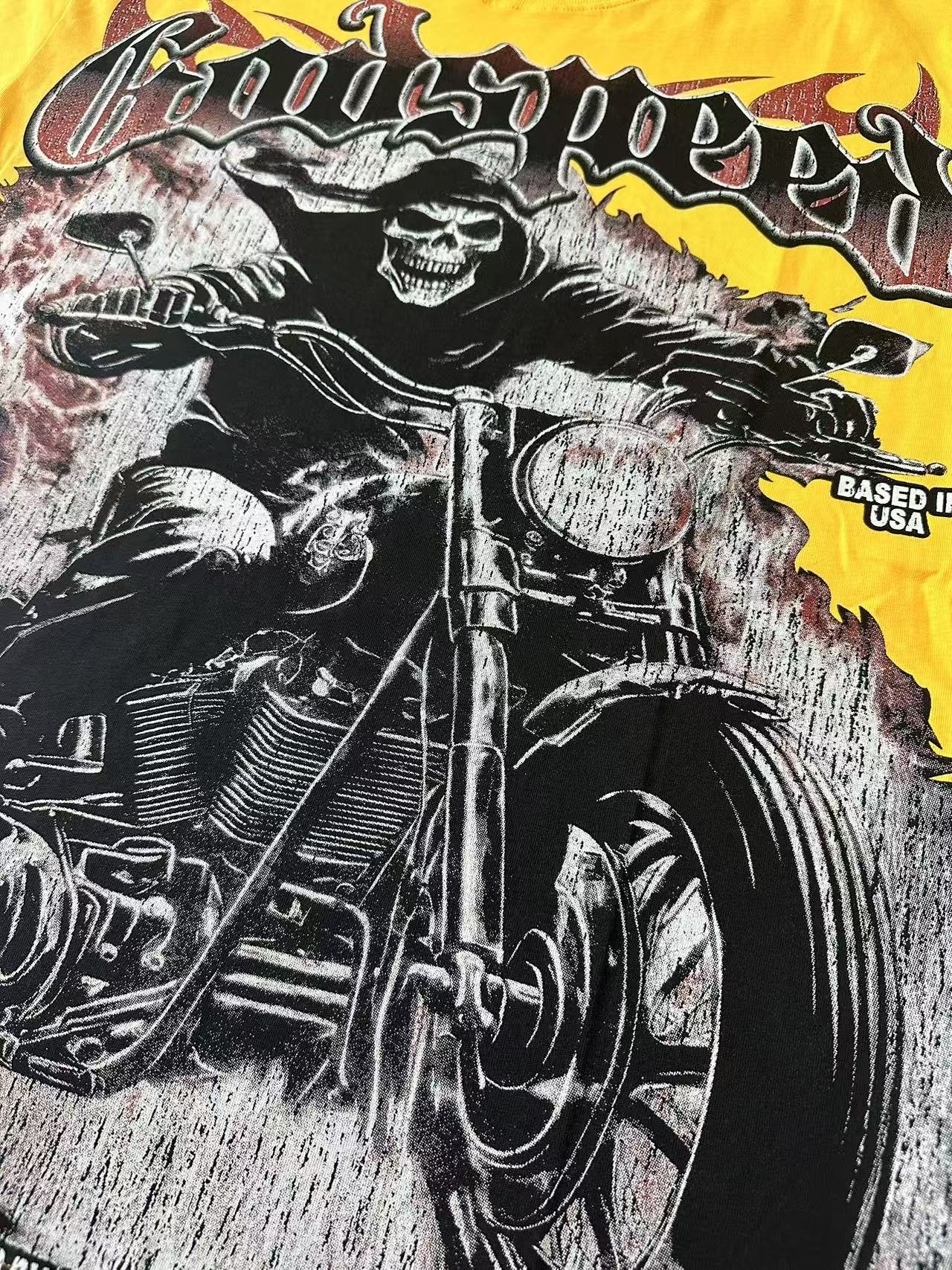 Godspeed Motorcycle Graphic T-Shirt — detail