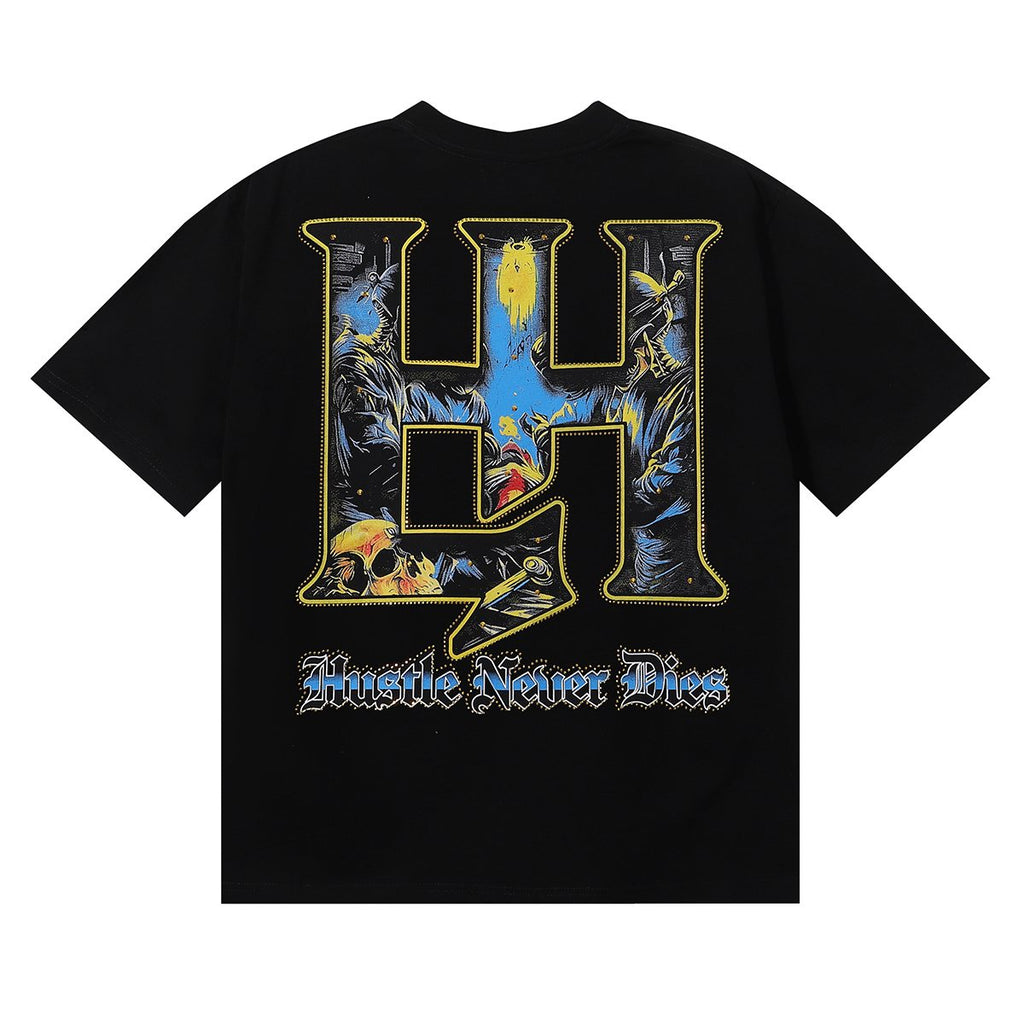 Life Hustlere Skull Doctor Graphic T-Shirt — back