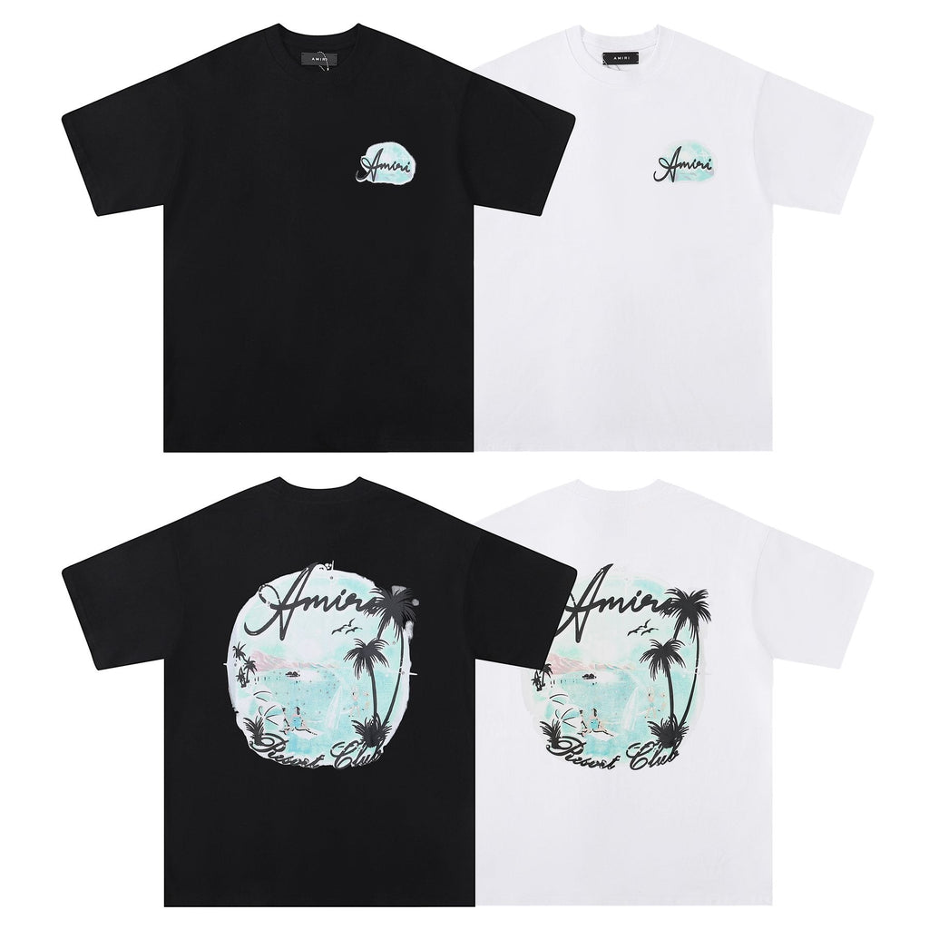 AMIRI Tropical Palm Tree Graphic T-Shirt — comparison