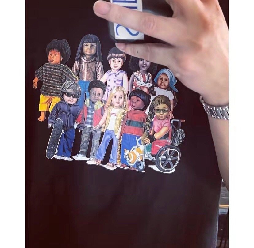 Supreme Children Cartoon Graphic T-Shirt — detail
