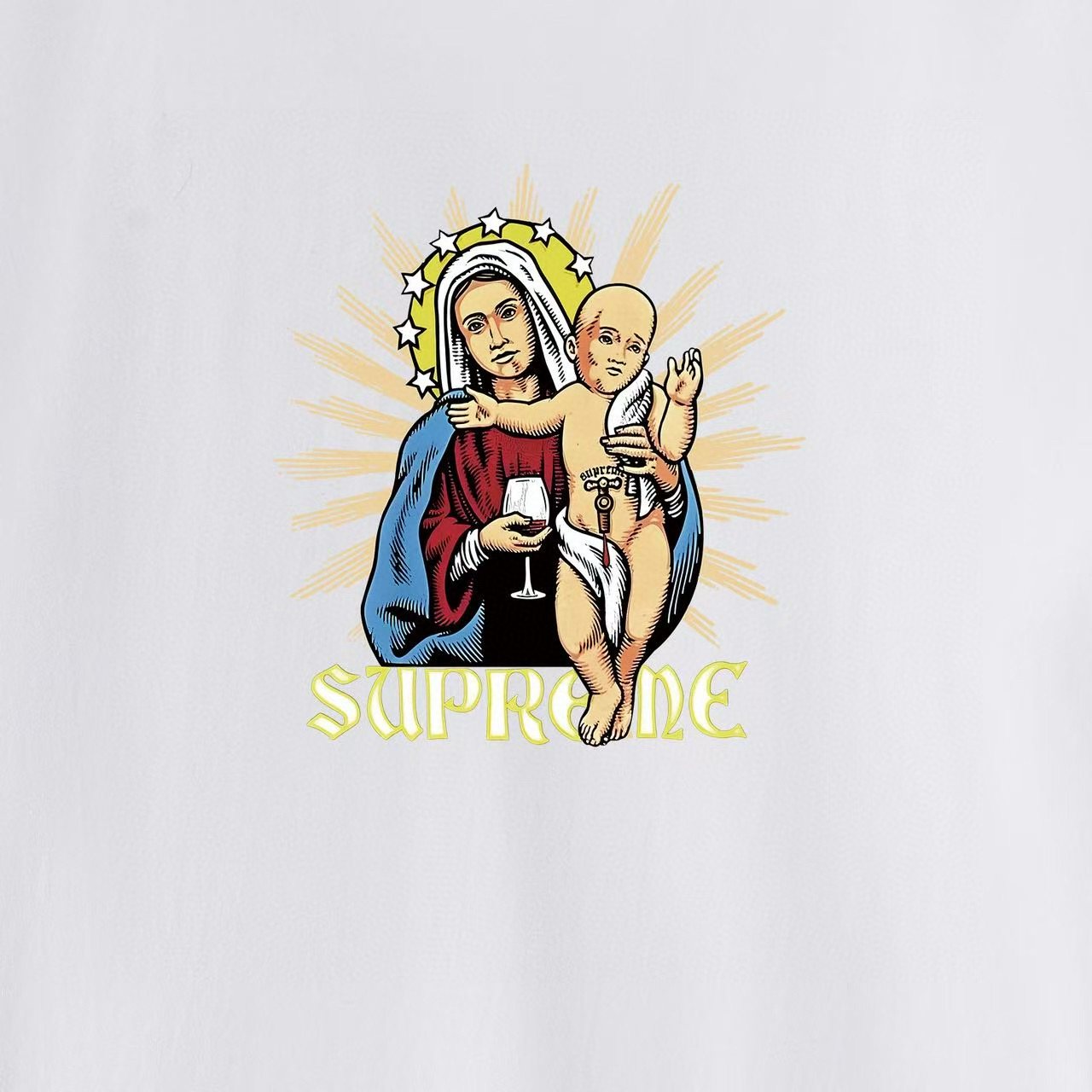 Supreme Religious Graphic Short-Sleeve T-Shirt — detail