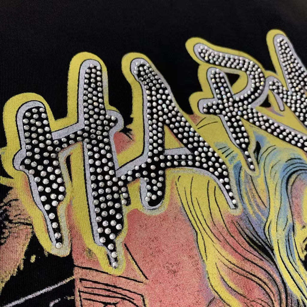 HARMONY Anime Graphic Short-Sleeve T-Shirt — detail