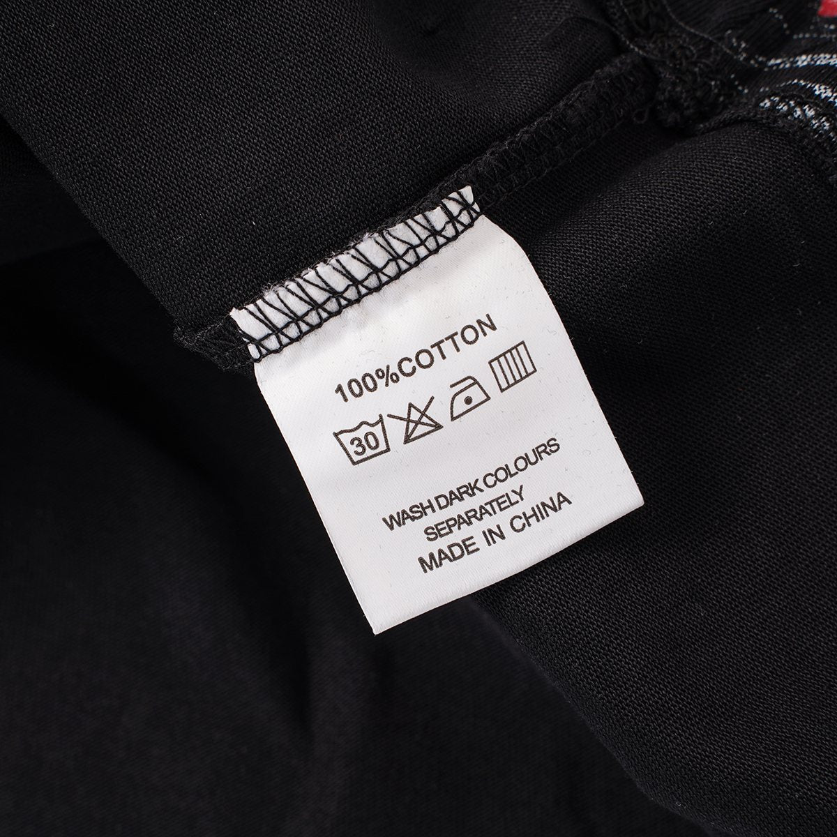 Godspeed Cowboy Skull Rhinestone-Style Short-Sleeve T-Shirt — neck_label