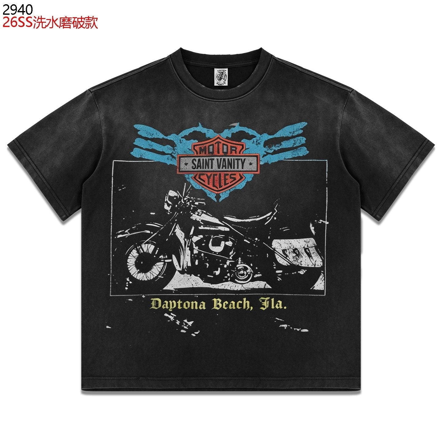 Saint Vanity Daytona Motorcycle Graphic T-Shirt — hero
