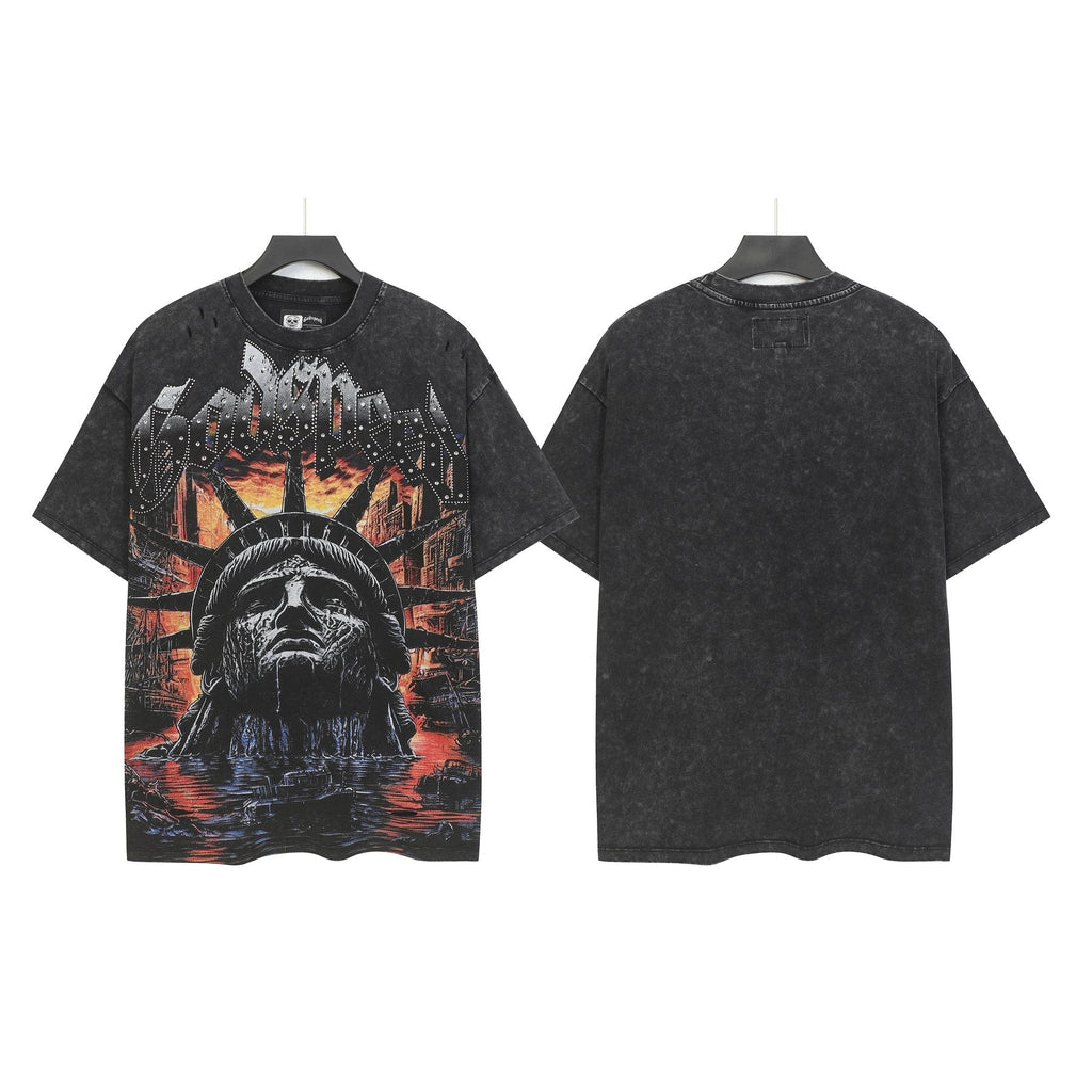 Godspeed Statue of Liberty Graphic T-Shirt — front