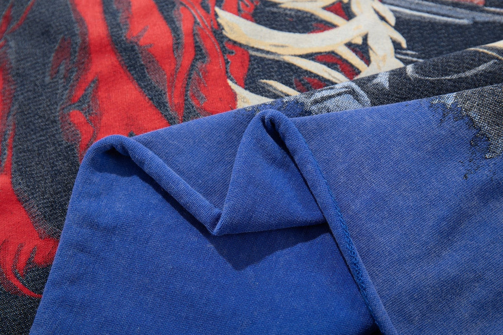 MAJESTIK Skeleton Driver Graphic T-Shirt — detail